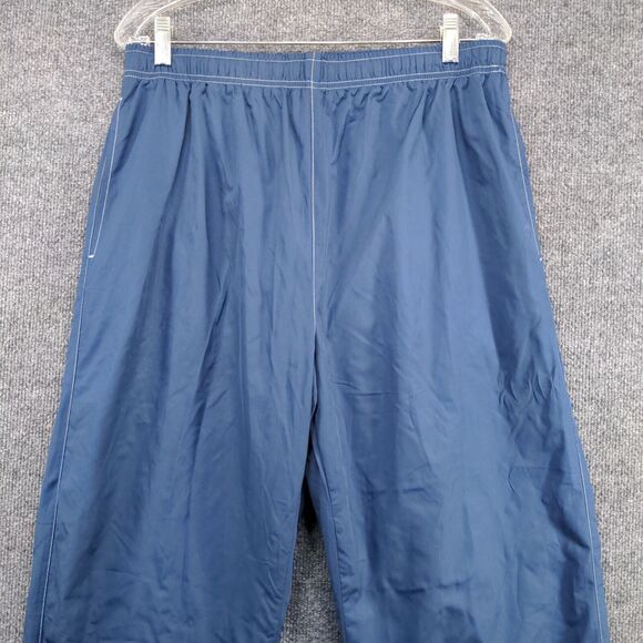 Travel Smith Men's Track Pants Blue Large Drawstring Waist Ankle Zip Mesh Lined - Picture 3 of 12